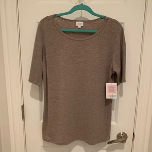 🔵 NWT LuLaRoe Gigi Grey Light Pink Heathered 3X